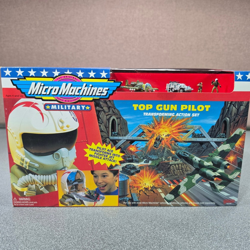 Galoob Micro Machines Military Top Gun Pilot Action Set New Vintage 90s